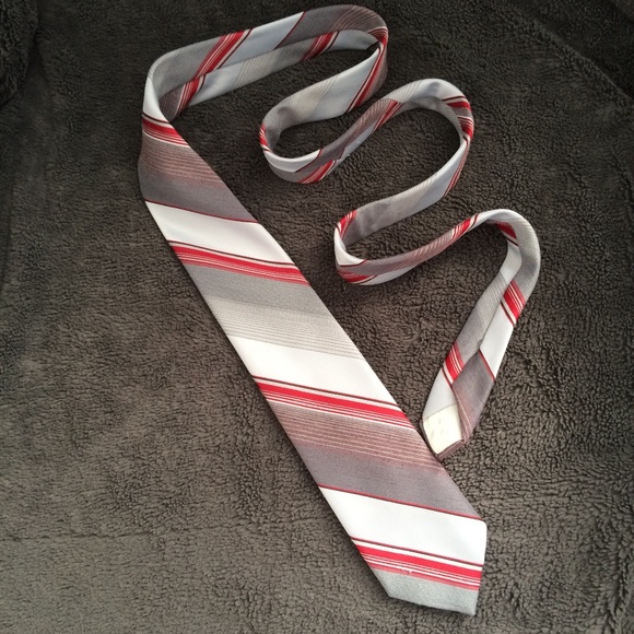Christian Dior Tie Gray and red - Picture 1 of 4